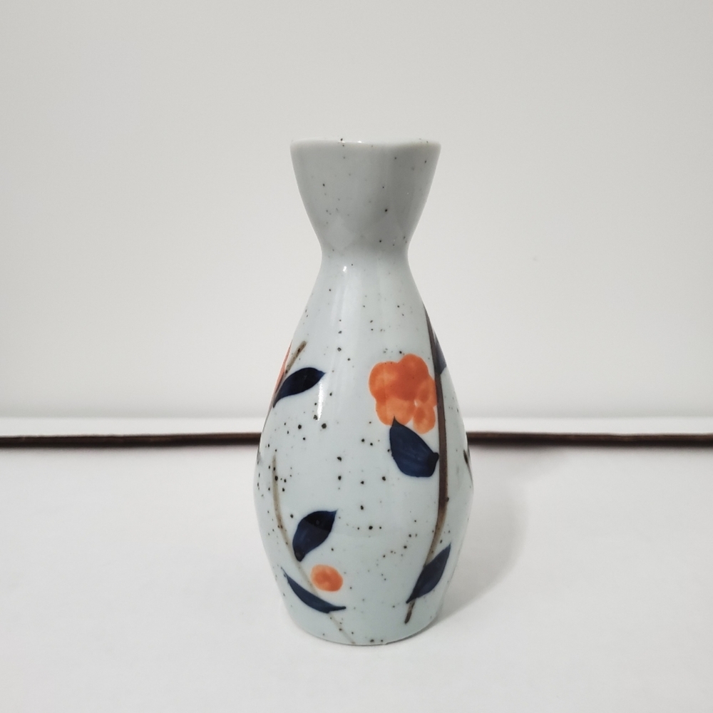 Small Japanese Sake Carafe Floral Pitcher Decanter Bottle / Vase